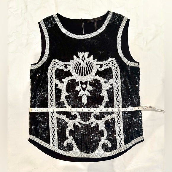 BCBG MAXAZRIA Sofi Sequin Top Women Sz S - Picture 14 of 16